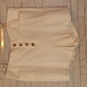 Eloquii High-Waist Button Front Linen Shorts